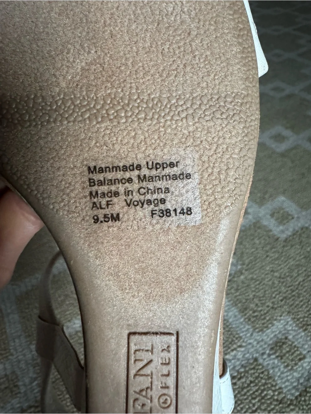Alfani Voyage T-Strap Wedge Sandals White Size 9.5